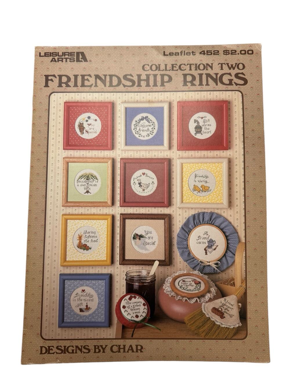 Vintage Friendship Rings Cross Stitch Design Leaflet #452 13 designs 1986